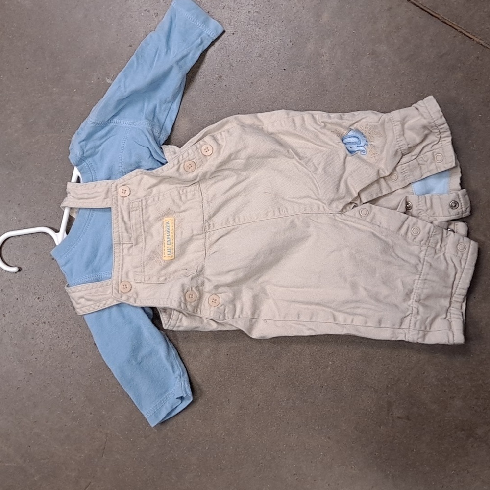 3-6 Month Little Explorer Onesie and Overall set from The Children's Place